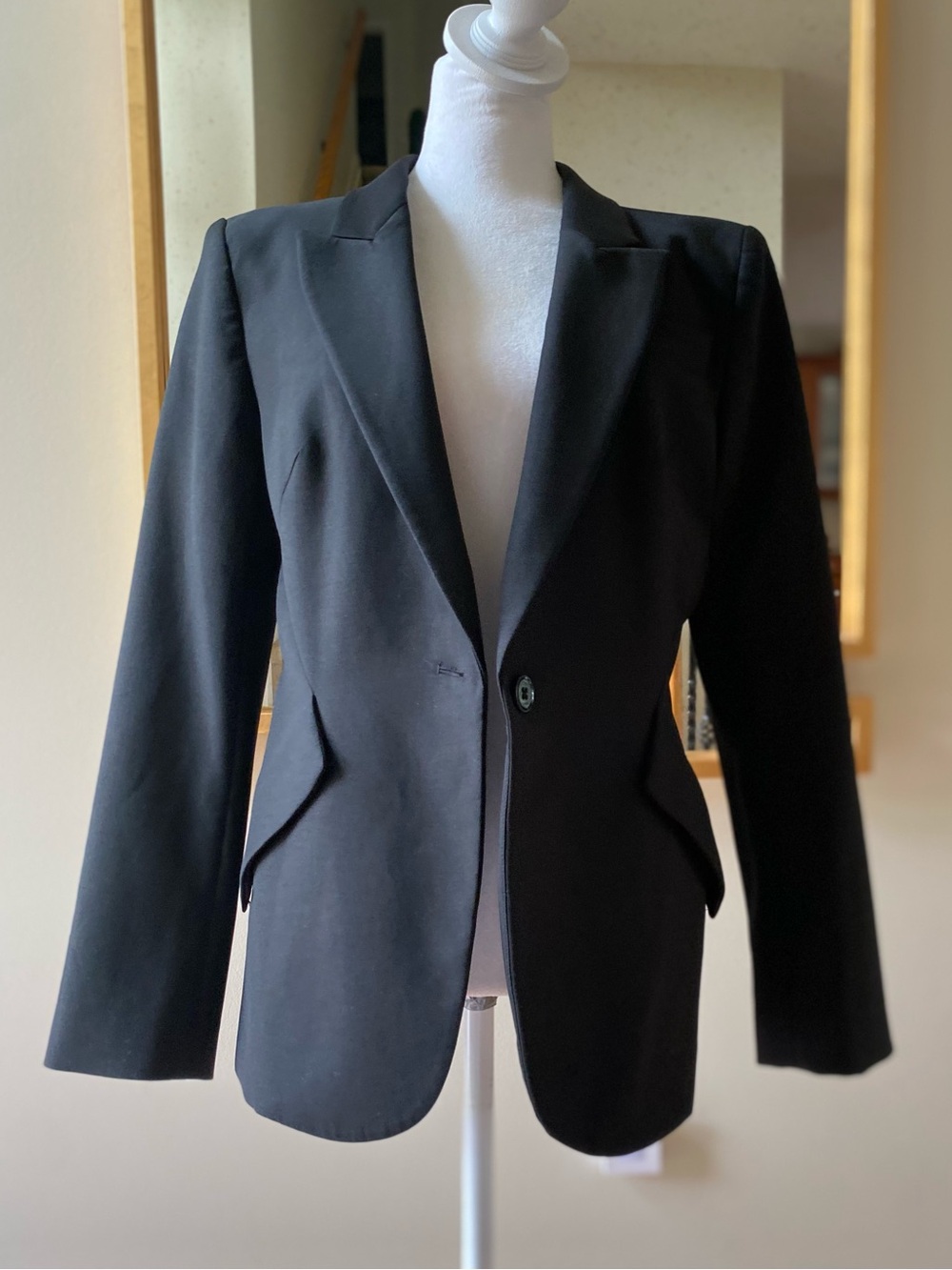 White House Black Market Editor Blazer Comfort Stretch cotton blend sz 8 - Picture 2 of 16